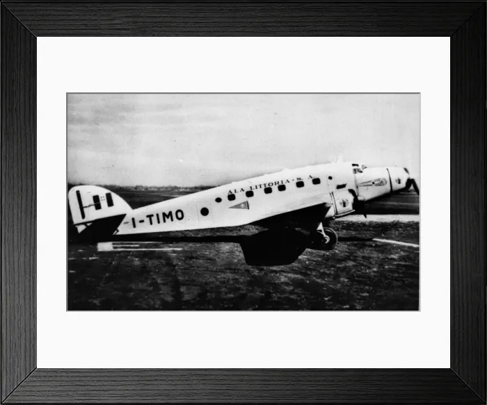 Framed Print : Savoia Marchetti SM75 (side view, on the ground)-Ala Li Framed Print : Savoia Marchetti SM75 (side view, on the ground)-Ala Li