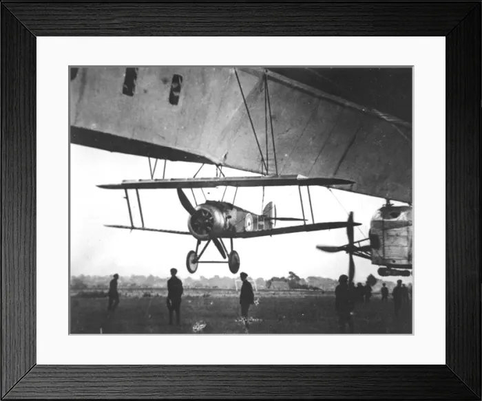 Framed Print : Sopwith 2F Camel slung beneath R 23 airship Framed Print : Sopwith 2F Camel slung beneath R 23 airship