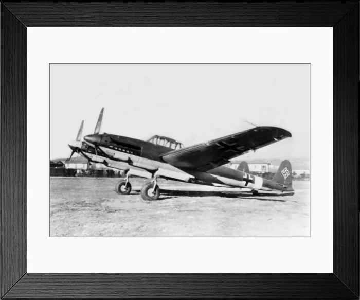 Framed Print : SIAI Marchetti SM92 -seen in Luftwaffe marks, this twin
