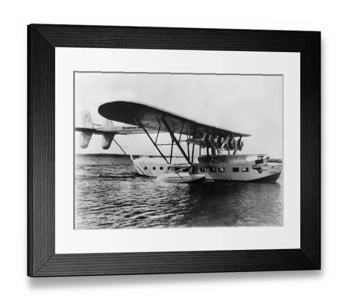 Framed Print : Sikorsky S-40 of Pan Am (forward view) on water Framed Print : Sikorsky S-40 of Pan Am (forward view) on water