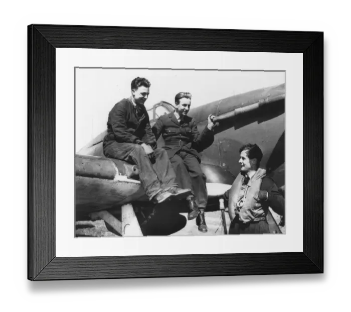 Framed Print : Townsend, Peter, Squadron Ldr, RAF and Hawker Hurricane Framed Print : Townsend, Peter, Squadron Ldr, RAF and Hawker Hurricane