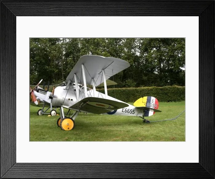 Framed Print : Sopwith 7F1 Snipe (side view, parked) with RAF RE 8 - P Framed Print : Sopwith 7F1 Snipe (side view, parked) with RAF RE 8 - P