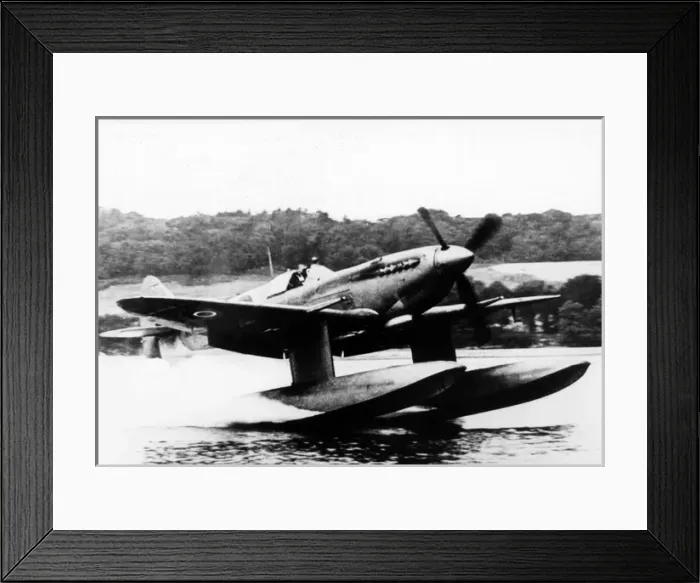 Framed Print : Supermarine Spitfire IX floatplane (forward view) landi Framed Print : Supermarine Spitfire IX floatplane (forward view) landi