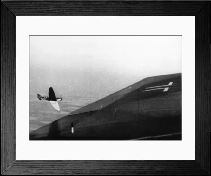Framed Print : Supermarine Spitfire Ia being evaluated by German fight Framed Print : Supermarine Spitfire Ia being evaluated by German fight