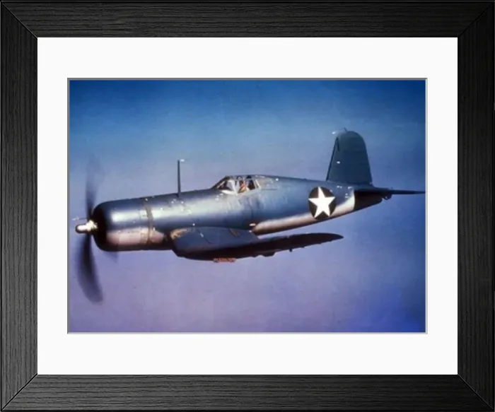 Framed Print : Vought F4U-1 Corsair -when first flown in May 1940, thi Framed Print : Vought F4U-1 Corsair -when first flown in May 1940, thi