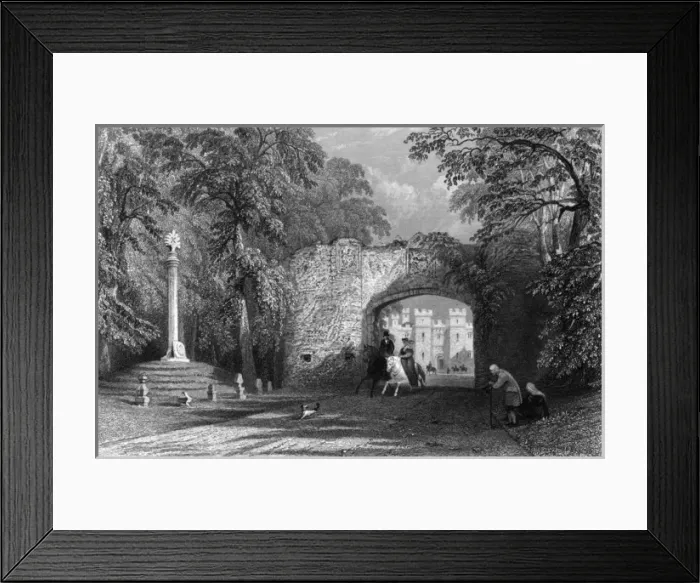 Framed Print : Palace Gate, Scone Palace 1837 Framed Print : Palace Gate, Scone Palace 1837