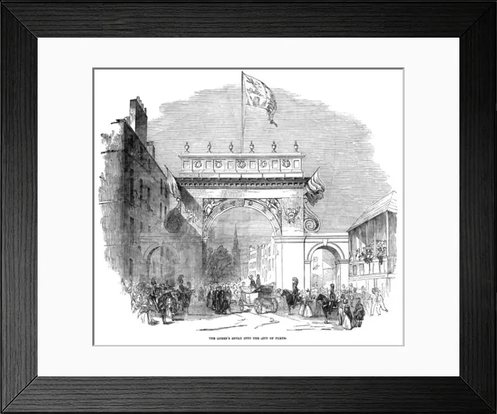Framed Print : Queen Victorias entry into Perth, Scotland Framed Print : Queen Victorias entry into Perth, Scotland