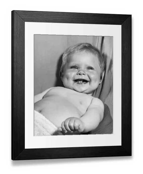 Framed Print : Smiling baby girl Framed Print : Smiling baby girl