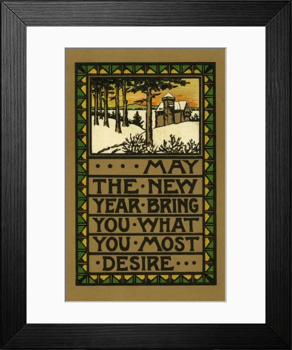 Framed Print : New Year greeting card Framed Print : New Year greeting card