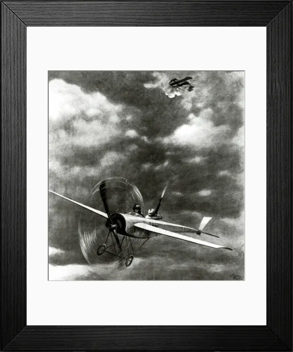 Framed Print : WW1 - Aircraft in battle, 1915 Framed Print : WW1 - Aircraft in battle, 1915