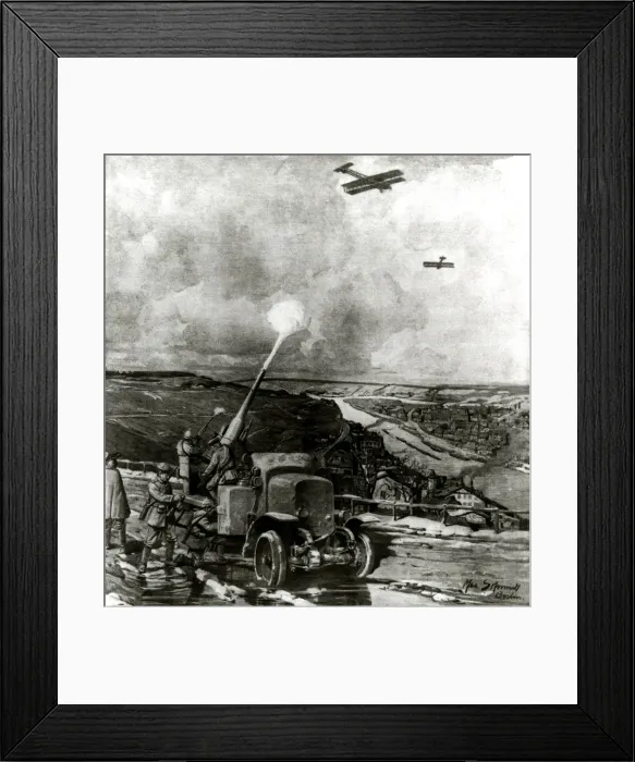 Framed Print : WW1 - German anti-Aircraft defences Framed Print : WW1 - German anti-Aircraft defences