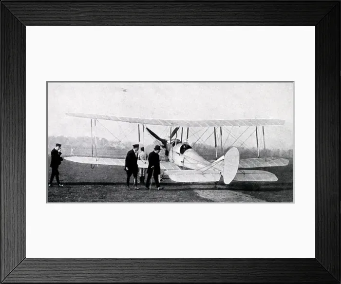 Framed Print : WW1 - Aviation at Hendon - Churchill inspecting aeroplanes Framed Print : WW1 - Aviation at Hendon - Churchill inspecting aeroplanes