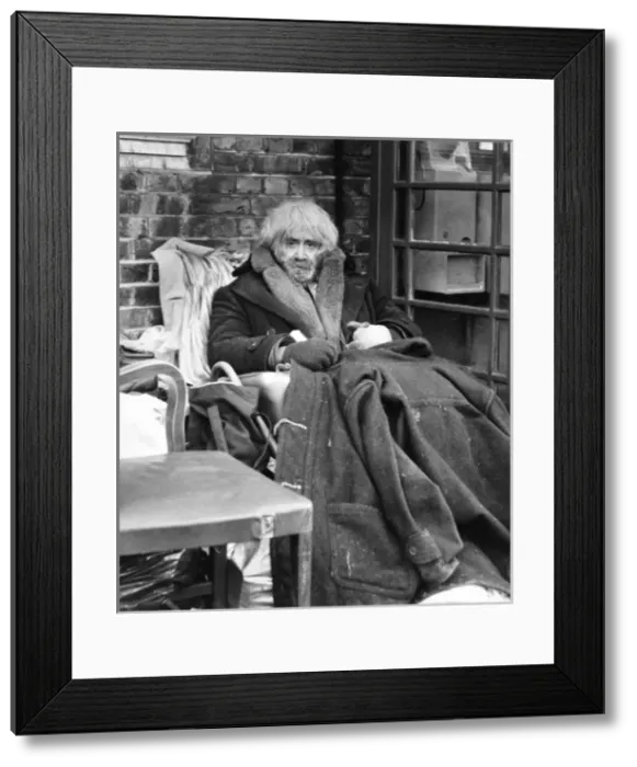 Framed Print : Tramp on a Balham street, SW London Framed Print : Tramp on a Balham street, SW London