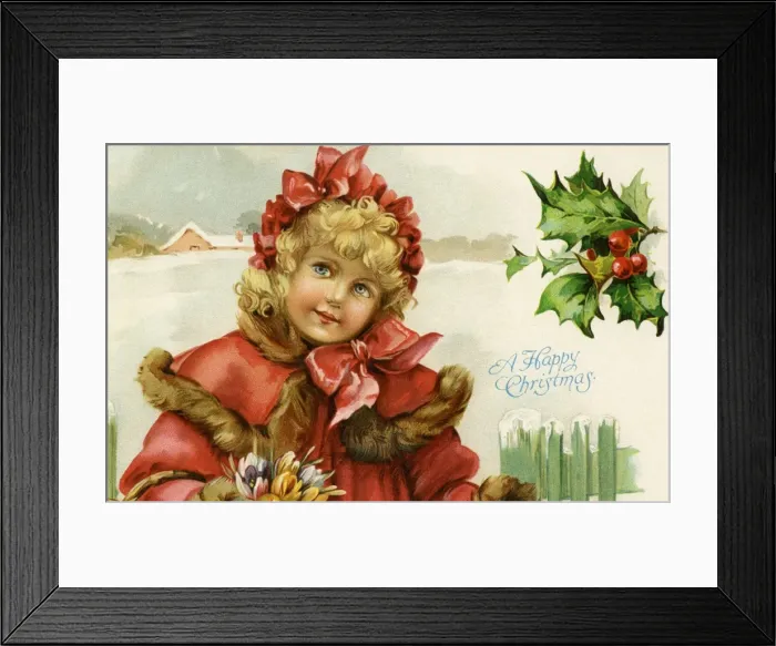 Framed Print : Young girl in the snow Framed Print : Young girl in the snow