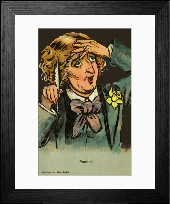 Framed Print : The poet. Professional men. The poet. Artist: Sydney Carter Date: 1904 Framed Print : The poet. Professional men. The poet. Artist: Sydney Carter Date: 1904