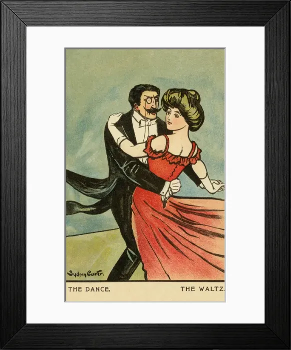 Framed Print : The waltz. Believed to have originated in Bohemia Framed Print : The waltz. Believed to have originated in Bohemia