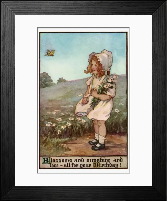 Framed Print : Young girl with flowers Framed Print : Young girl with flowers