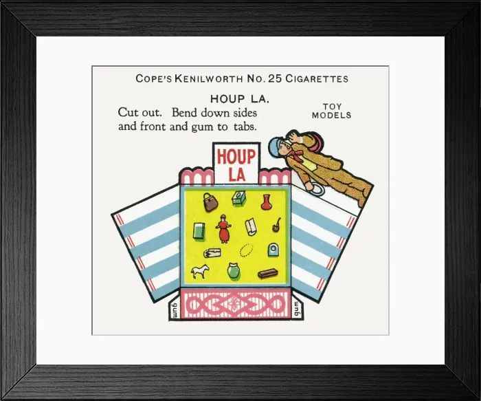 Framed Print : Houp-la. Copes Toy Models (The Country Fair) cigarette cards Framed Print : Houp-la. Copes Toy Models (The Country Fair) cigarette cards