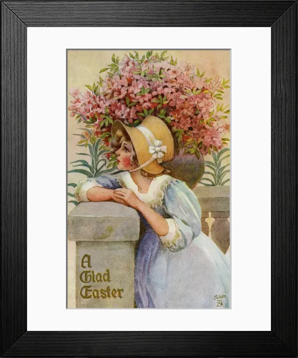 Framed Print : Young girl in a bonnet Framed Print : Young girl in a bonnet