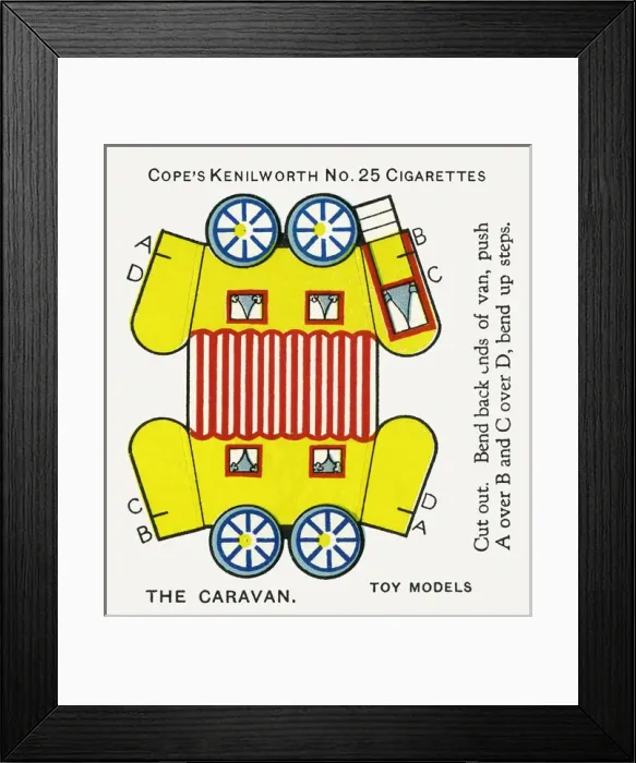 Framed Print : Caravan. Copes Toy Models (The Country Fair) cigarette cards Framed Print : Caravan. Copes Toy Models (The Country Fair) cigarette cards