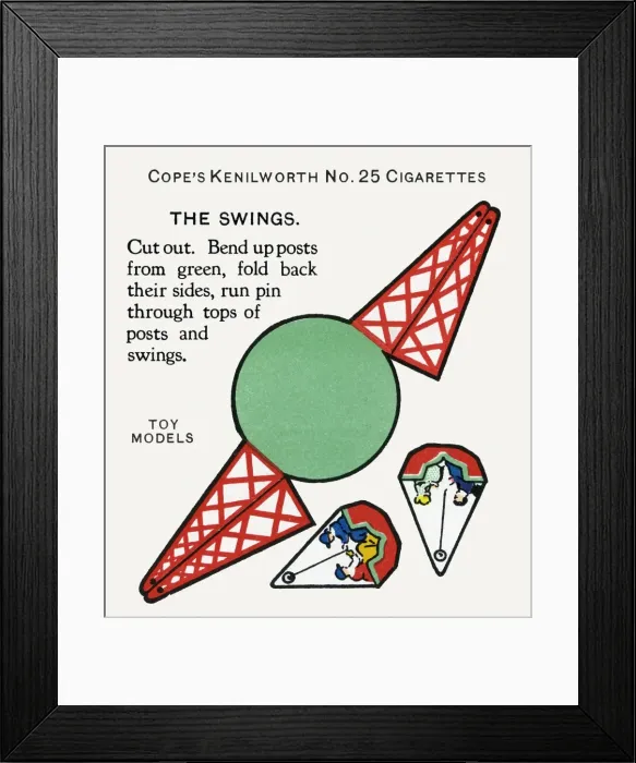Framed Print : Swings. Copes Toy Models (The Country Fair) cigarette cards Framed Print : Swings. Copes Toy Models (The Country Fair) cigarette cards