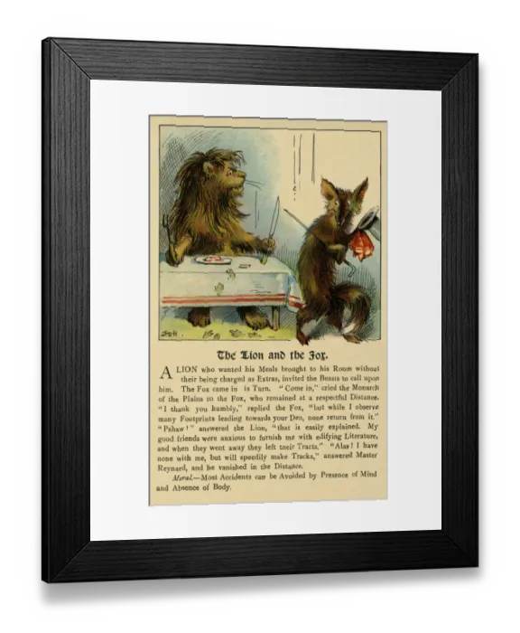 Framed Print : The lion & the fox Framed Print : The lion & the fox