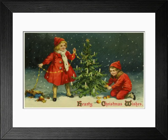 Framed Print : Children celebrating Xmas Framed Print : Children celebrating Xmas
