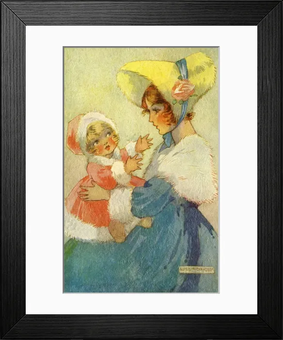 Framed Print : Mother & child at Xmas Framed Print : Mother & child at Xmas