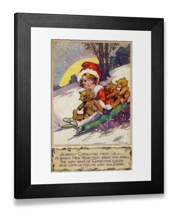 Framed Print : Girl with teddy bears Framed Print : Girl with teddy bears