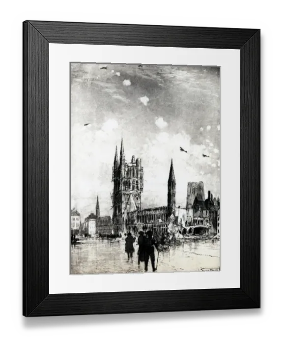Framed Print : WW1 - Air battle over the Ypres, Belgium, 1915 Framed Print : WW1 - Air battle over the Ypres, Belgium, 1915