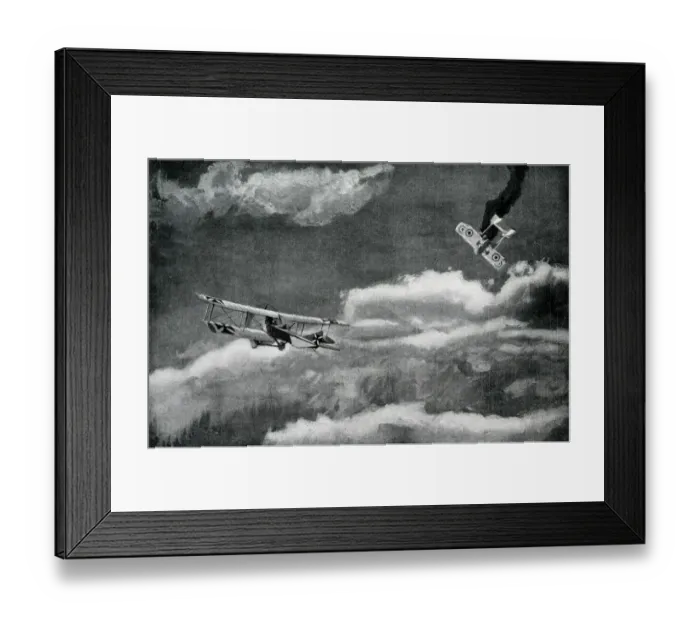 Framed Print : WW1 - French and German aerial combat, 1916 Framed Print : WW1 - French and German aerial combat, 1916