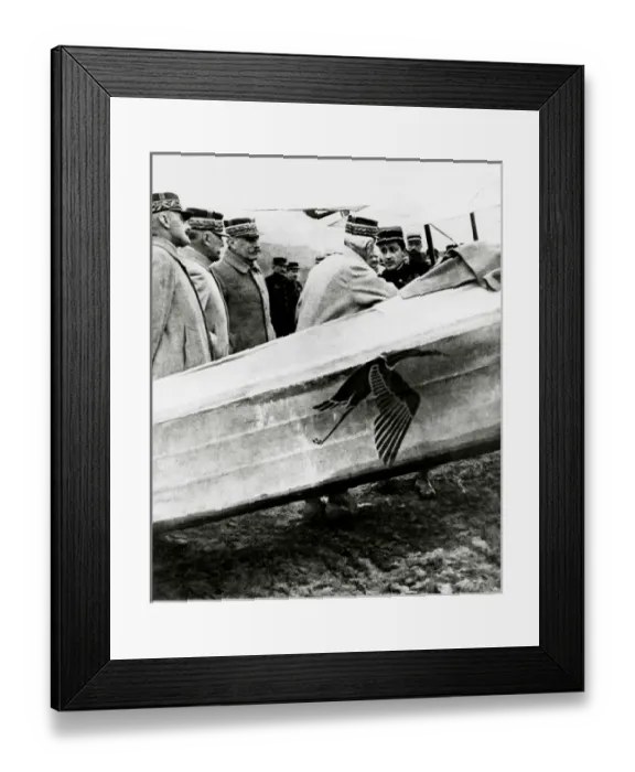Framed Print : WW1 - Guynemer gets his Captains stripes, 3rd March 1917 Framed Print : WW1 - Guynemer gets his Captains stripes, 3rd March 1917