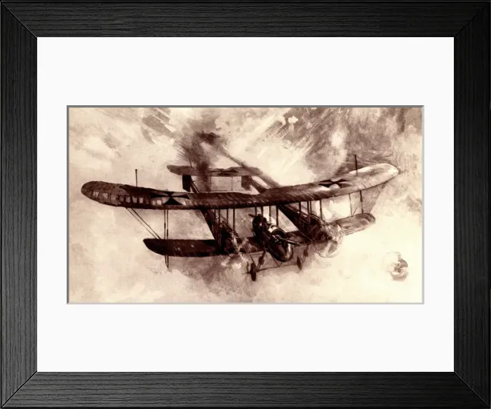Framed Print : WW1 - Double-sized German biplane debut over Poelcappelle Framed Print : WW1 - Double-sized German biplane debut over Poelcappelle