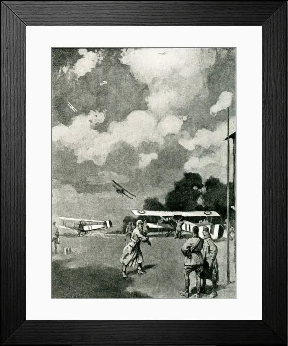 Framed Print : WW1 - News of an air raid, 1917 Framed Print : WW1 - News of an air raid, 1917
