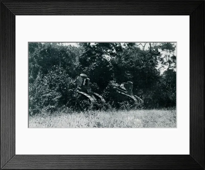 Framed Print : WW1 - M1917 American tanks in action Framed Print : WW1 - M1917 American tanks in action