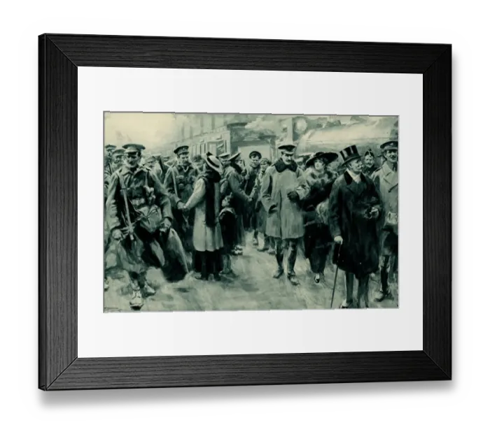Framed Print : WW1 - Home on leave, Victoria Station, London Framed Print : WW1 - Home on leave, Victoria Station, London