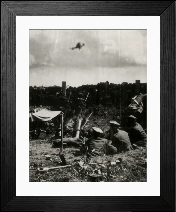Framed Print : WW1 - Firing a mortar Framed Print : WW1 - Firing a mortar