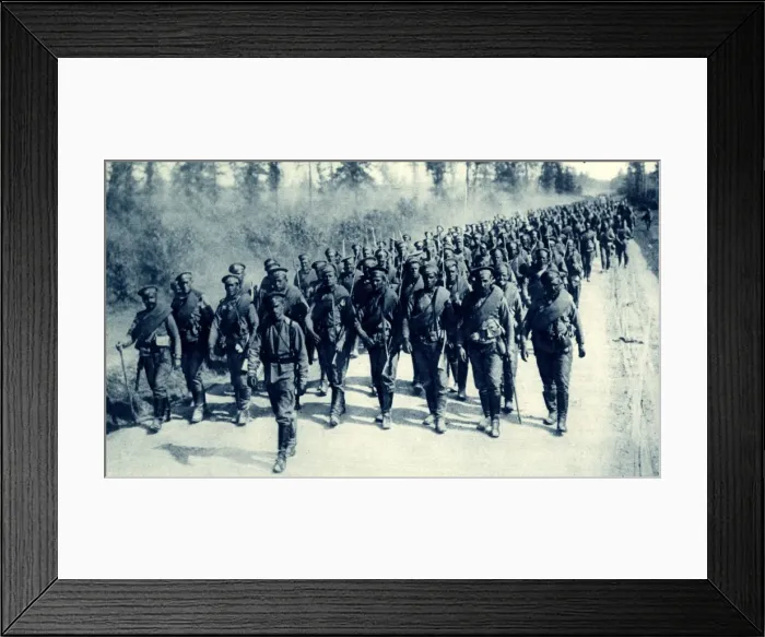 Framed Print : WW1 - Russian Infantry on the march Framed Print : WW1 - Russian Infantry on the march