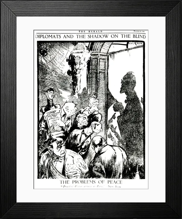 Framed Print : WW1 - Peace Talks - The Problems of Peace Framed Print : WW1 - Peace Talks - The Problems of Peace
