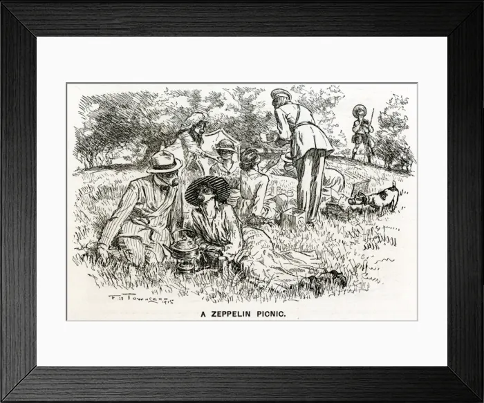Framed Print : WW1 - Well-prepared picnickers Framed Print : WW1 - Well-prepared picnickers