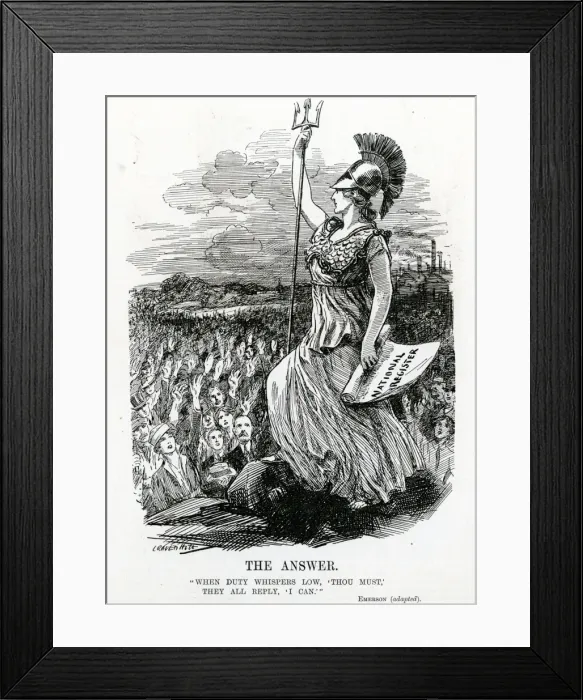 Framed Print : WW1 - Conscription in Britain Framed Print : WW1 - Conscription in Britain