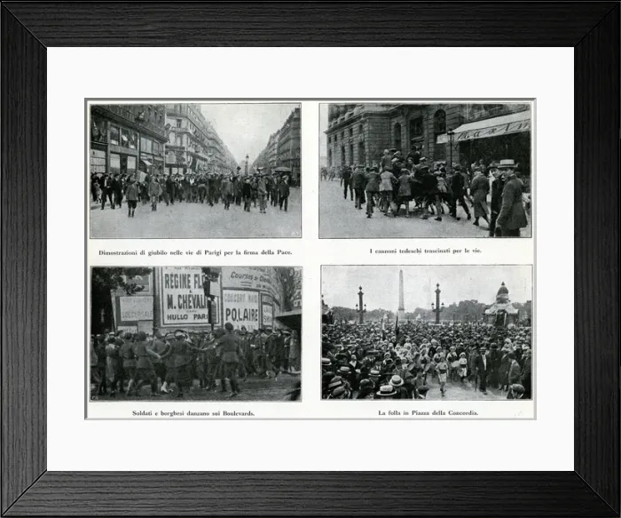 Framed Print : Parisians celebrate peace treatry, France, 1919 Framed Print : Parisians celebrate peace treatry, France, 1919