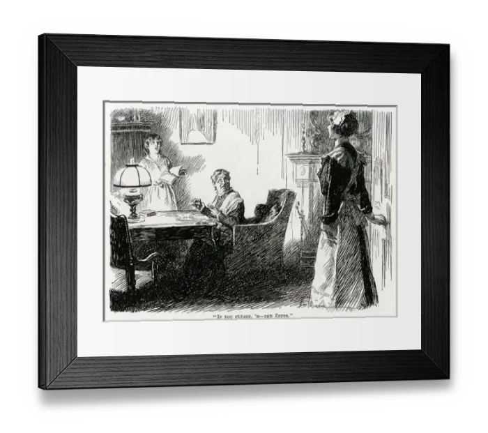 Framed Print : WW1 - Announcing a zeppelin raid Framed Print : WW1 - Announcing a zeppelin raid