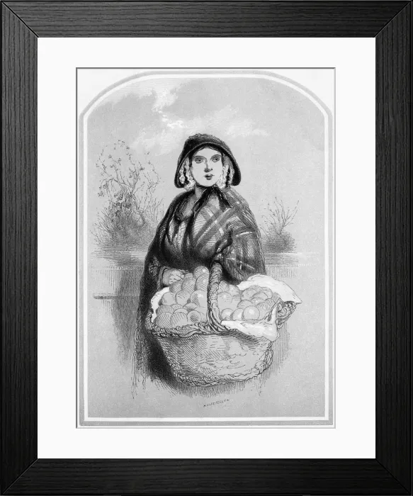 Framed Print : Street trade: London orange seller Framed Print : Street trade: London orange seller