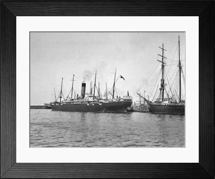 Framed Print : Ships in a harbour Framed Print : Ships in a harbour