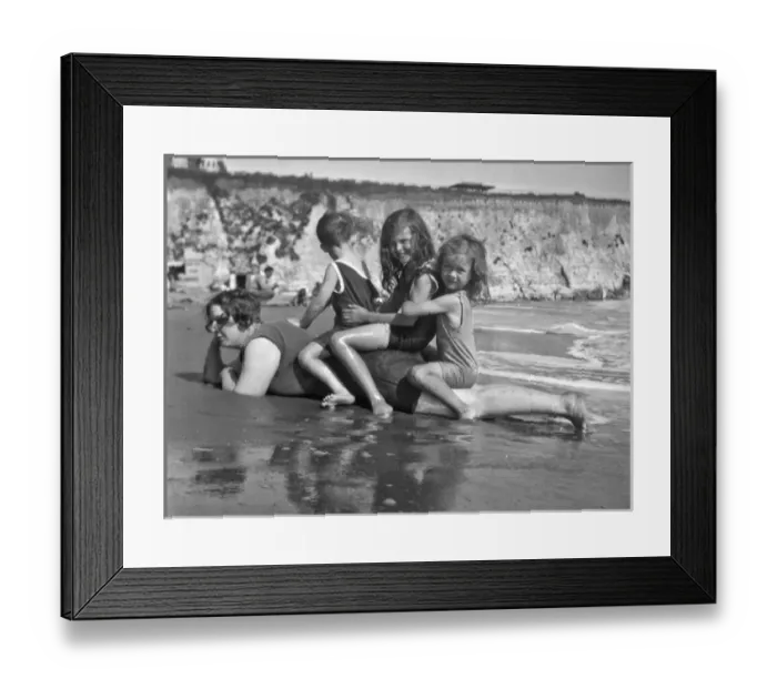 Framed Print : Three children at the seaside Framed Print : Three children at the seaside