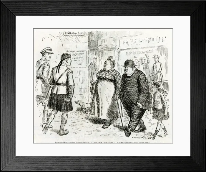 Framed Print : WW1 - Cartoon - Army of occupation Framed Print : WW1 - Cartoon - Army of occupation