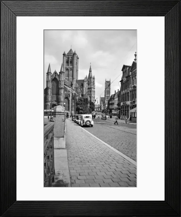 Framed Print : Street scene in Ghent, Belgium Framed Print : Street scene in Ghent, Belgium
