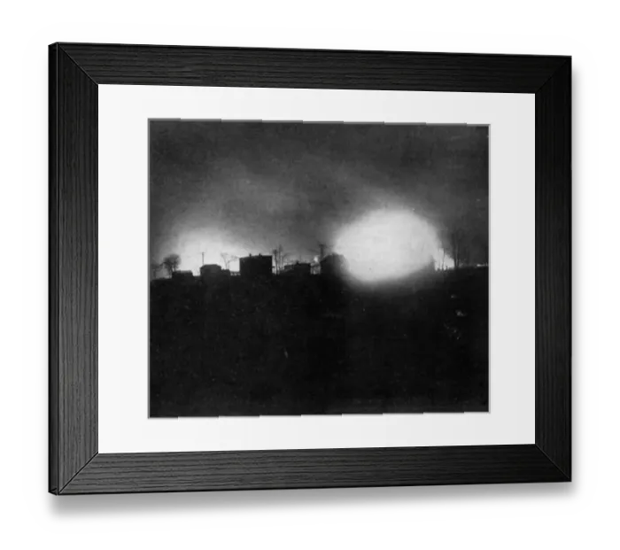 Framed Print : What an Explosion at a Munitions Factory looks like Framed Print : What an Explosion at a Munitions Factory looks like