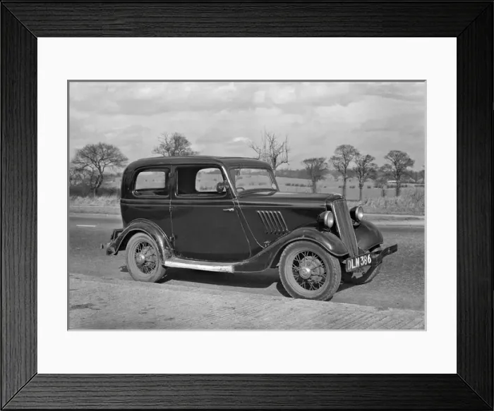 Framed Print : Car parked on a roadway Framed Print : Car parked on a roadway